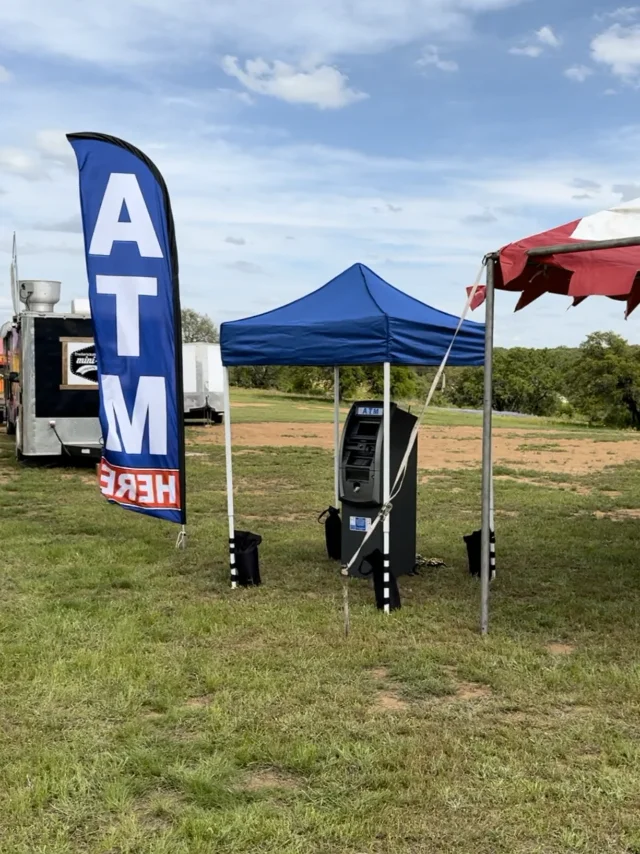 ATM placement at an outdoor event in Austin, TX